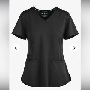 HH Works Healing Hands Monica Women's 4-Pocket V-Neck Scrub Top XS Black *NEW*